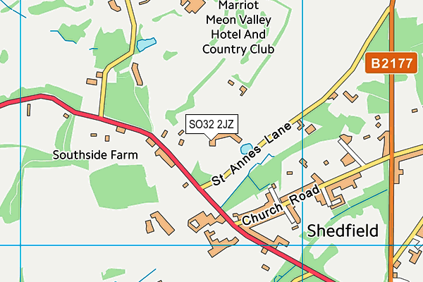 SO32 2JZ map - OS VectorMap District (Ordnance Survey)