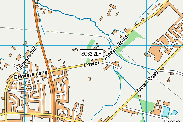 SO32 2LH map - OS VectorMap District (Ordnance Survey)