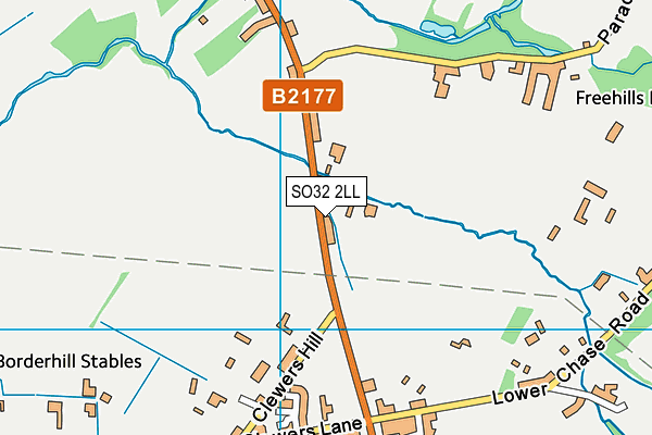 SO32 2LL map - OS VectorMap District (Ordnance Survey)