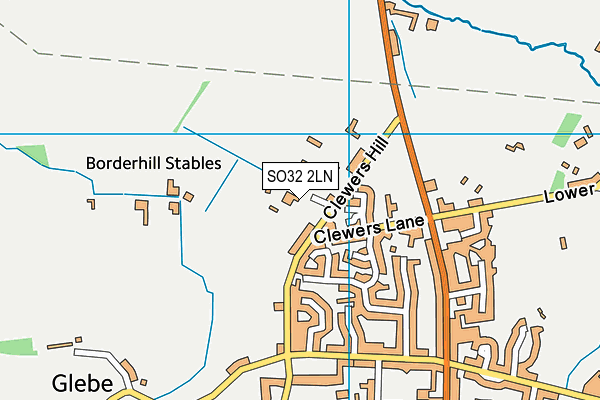 SO32 2LN map - OS VectorMap District (Ordnance Survey)