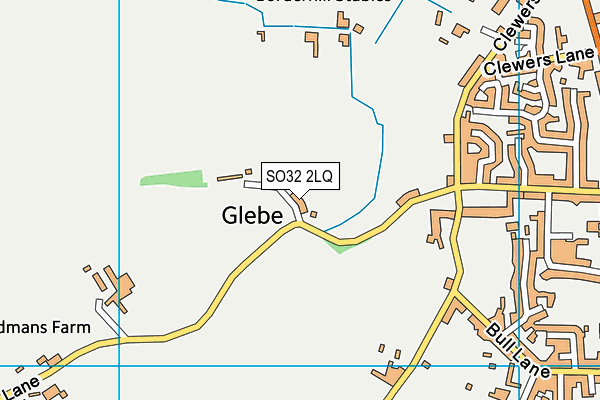 SO32 2LQ map - OS VectorMap District (Ordnance Survey)