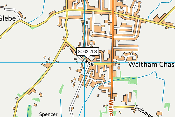 SO32 2LS map - OS VectorMap District (Ordnance Survey)