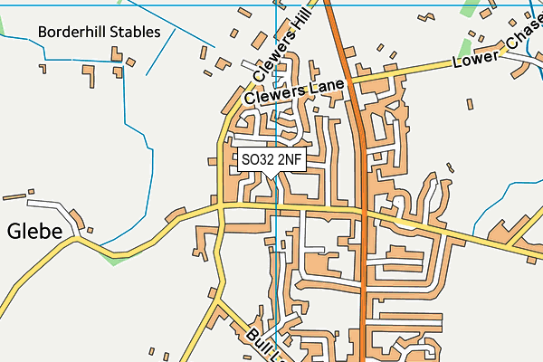 SO32 2NF map - OS VectorMap District (Ordnance Survey)