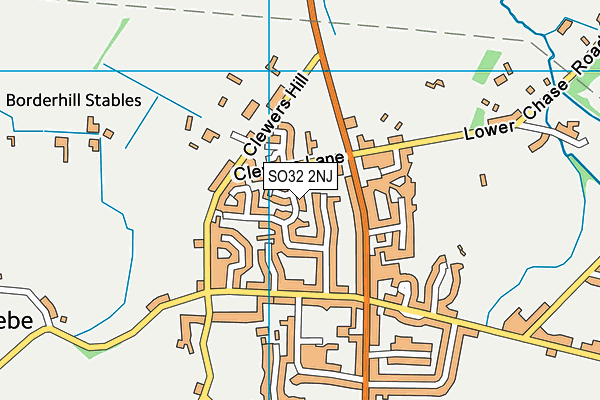 SO32 2NJ map - OS VectorMap District (Ordnance Survey)