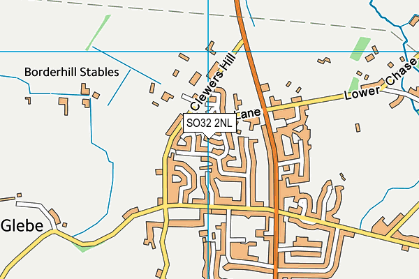 SO32 2NL map - OS VectorMap District (Ordnance Survey)