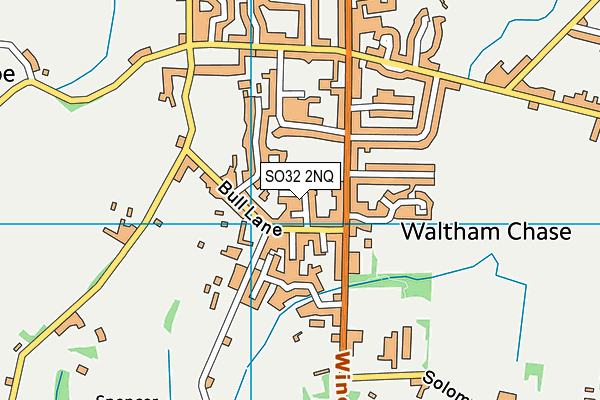 SO32 2NQ map - OS VectorMap District (Ordnance Survey)
