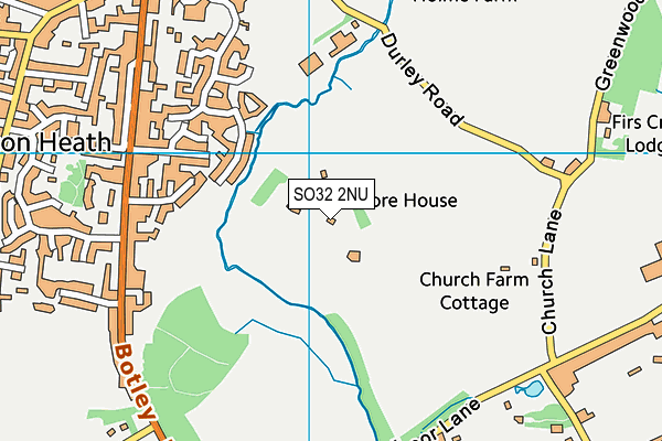 SO32 2NU map - OS VectorMap District (Ordnance Survey)