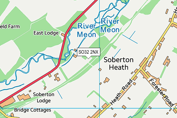 SO32 2NX map - OS VectorMap District (Ordnance Survey)