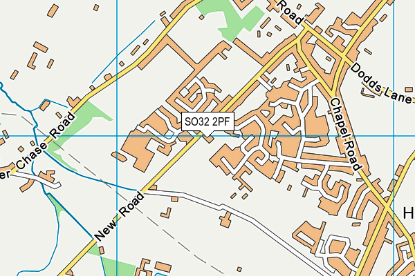 SO32 2PF map - OS VectorMap District (Ordnance Survey)