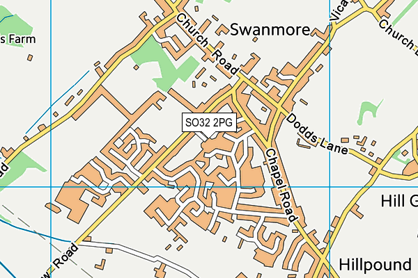 SO32 2PG map - OS VectorMap District (Ordnance Survey)