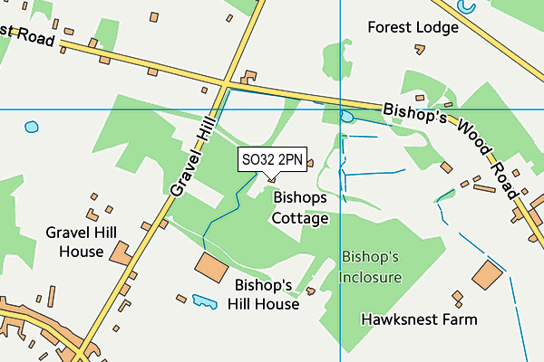 SO32 2PN map - OS VectorMap District (Ordnance Survey)