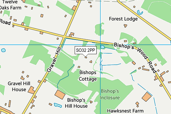 SO32 2PP map - OS VectorMap District (Ordnance Survey)