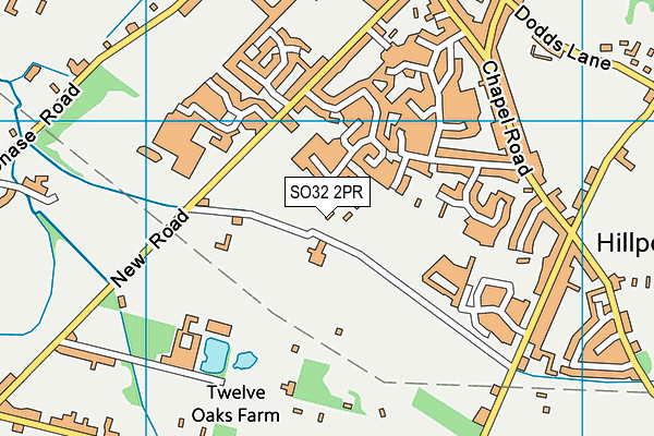 SO32 2PR map - OS VectorMap District (Ordnance Survey)
