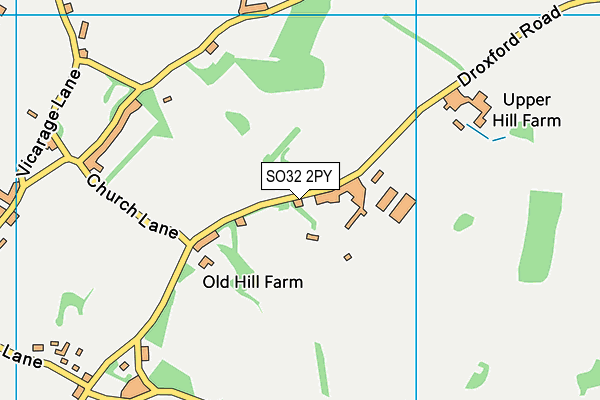 SO32 2PY map - OS VectorMap District (Ordnance Survey)