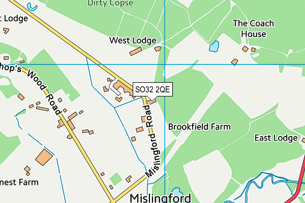 SO32 2QE map - OS VectorMap District (Ordnance Survey)