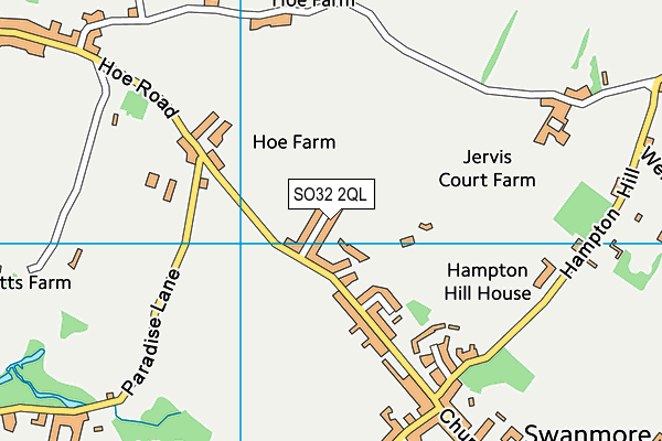 SO32 2QL map - OS VectorMap District (Ordnance Survey)