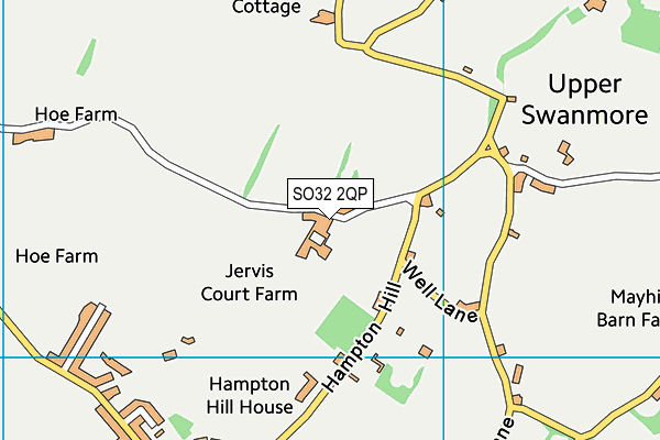 SO32 2QP map - OS VectorMap District (Ordnance Survey)