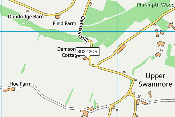 SO32 2QR map - OS VectorMap District (Ordnance Survey)