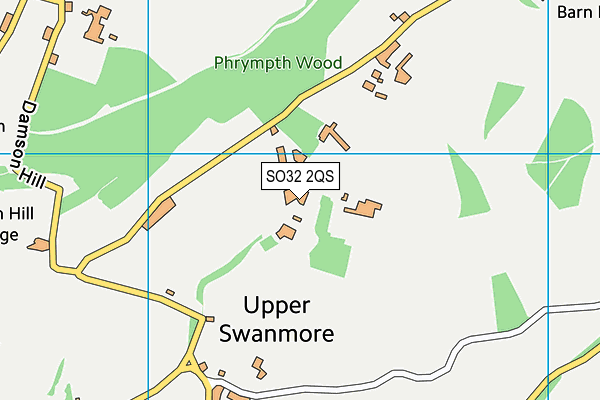 SO32 2QS map - OS VectorMap District (Ordnance Survey)