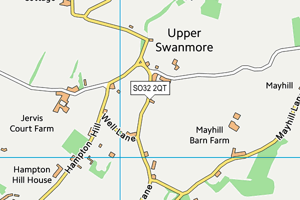 SO32 2QT map - OS VectorMap District (Ordnance Survey)