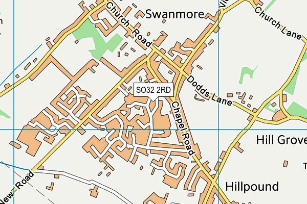 SO32 2RD map - OS VectorMap District (Ordnance Survey)