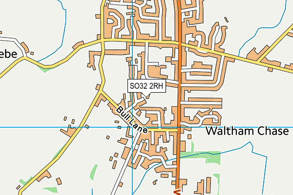 SO32 2RH map - OS VectorMap District (Ordnance Survey)