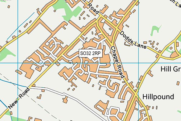 SO32 2RP map - OS VectorMap District (Ordnance Survey)