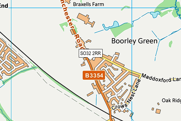 SO32 2RR map - OS VectorMap District (Ordnance Survey)