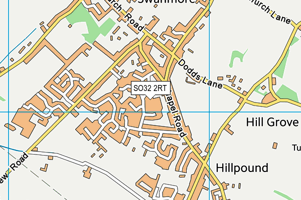 SO32 2RT map - OS VectorMap District (Ordnance Survey)