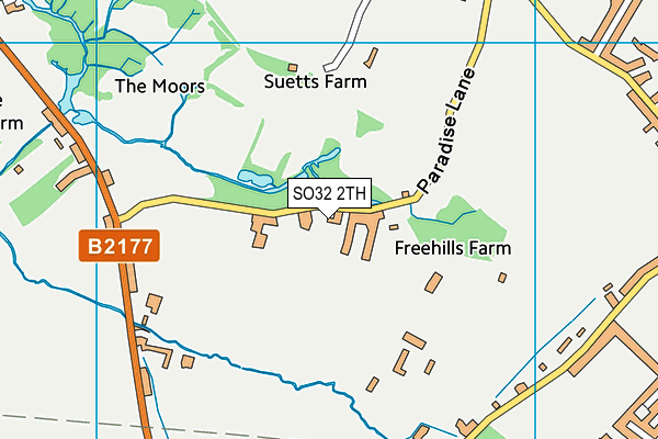 SO32 2TH map - OS VectorMap District (Ordnance Survey)