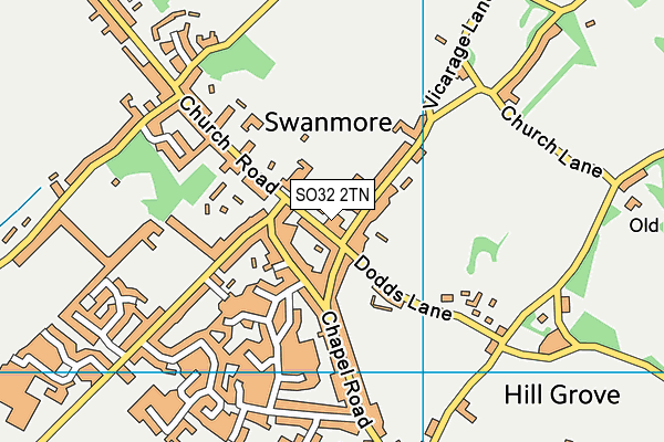 SO32 2TN map - OS VectorMap District (Ordnance Survey)