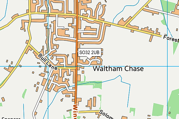 SO32 2UB map - OS VectorMap District (Ordnance Survey)