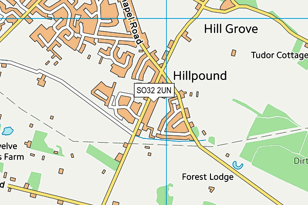 SO32 2UN map - OS VectorMap District (Ordnance Survey)