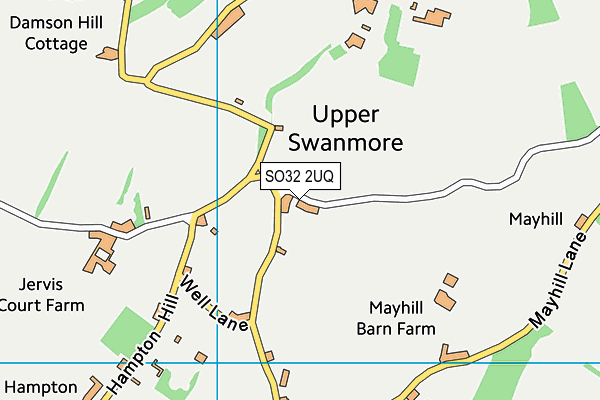 SO32 2UQ map - OS VectorMap District (Ordnance Survey)