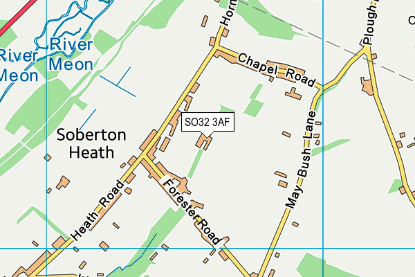 SO32 3AF map - OS VectorMap District (Ordnance Survey)