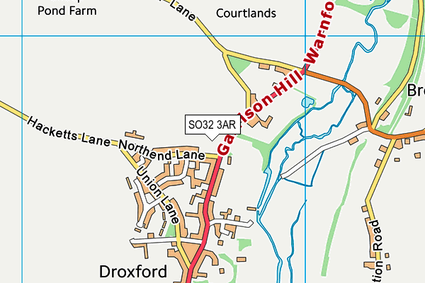 SO32 3AR map - OS VectorMap District (Ordnance Survey)