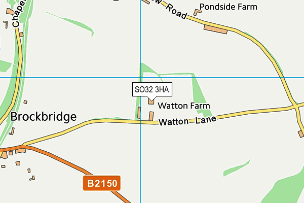 SO32 3HA map - OS VectorMap District (Ordnance Survey)