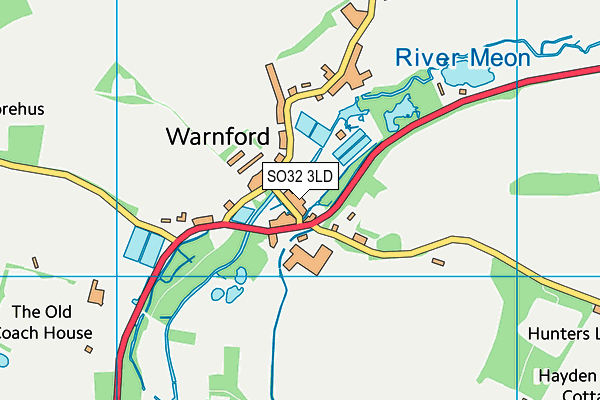 SO32 3LD map - OS VectorMap District (Ordnance Survey)