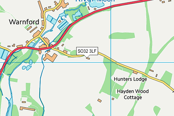 SO32 3LF map - OS VectorMap District (Ordnance Survey)