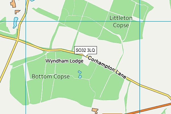 SO32 3LQ map - OS VectorMap District (Ordnance Survey)