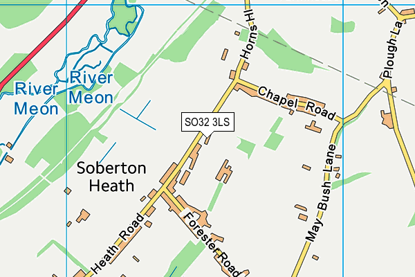 Soberton Recreation Ground map (SO32 3LS) - OS VectorMap District (Ordnance Survey)