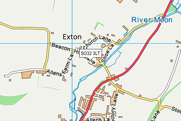 SO32 3LT map - OS VectorMap District (Ordnance Survey)