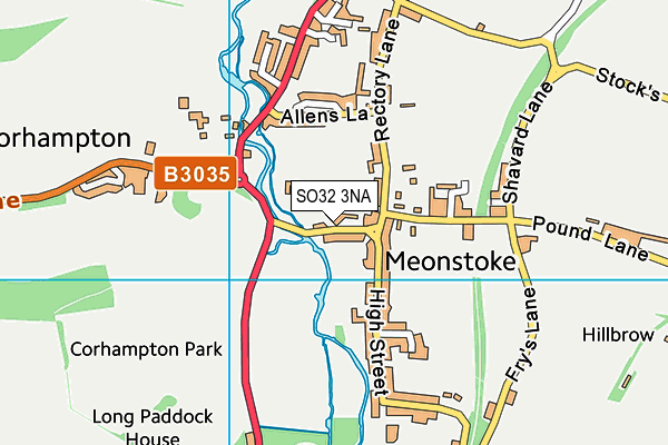SO32 3NA map - OS VectorMap District (Ordnance Survey)