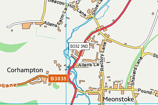 SO32 3ND map - OS VectorMap District (Ordnance Survey)