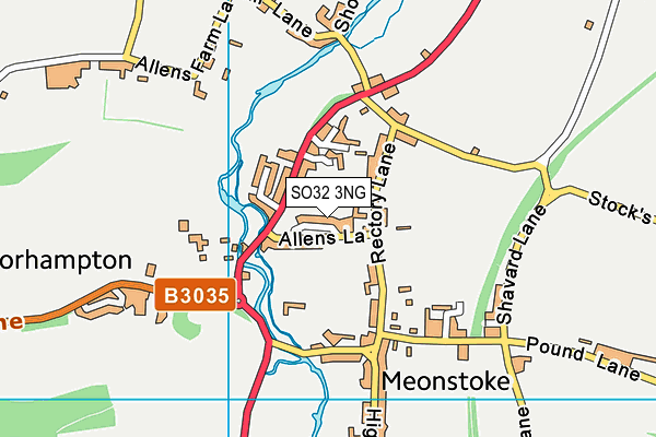 SO32 3NG map - OS VectorMap District (Ordnance Survey)