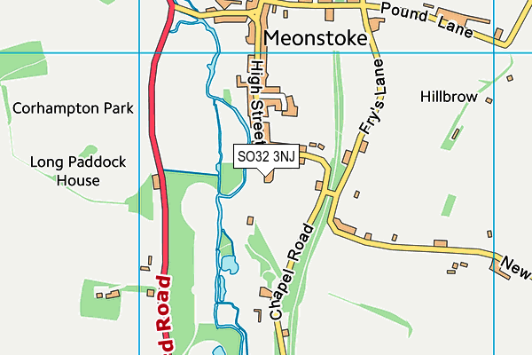 Meonstoke Church of England Infant School map (SO32 3NJ) - OS VectorMap District (Ordnance Survey)