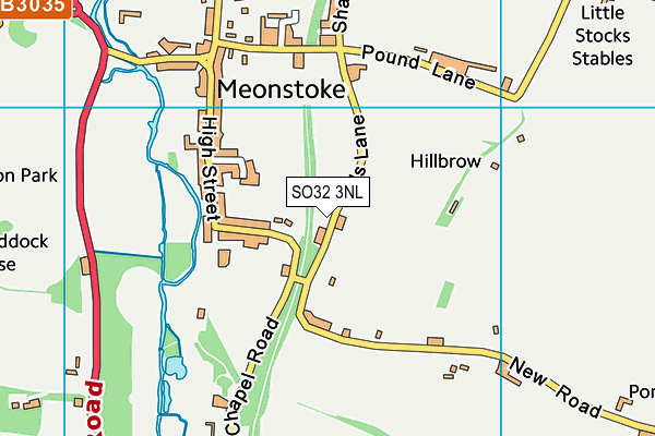 SO32 3NL map - OS VectorMap District (Ordnance Survey)