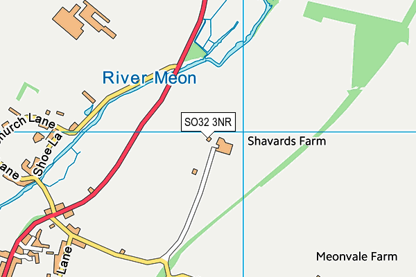 SO32 3NR map - OS VectorMap District (Ordnance Survey)