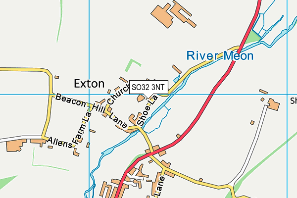 SO32 3NT map - OS VectorMap District (Ordnance Survey)