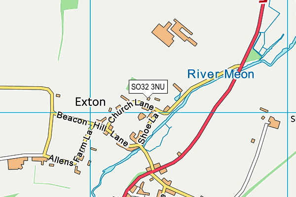 SO32 3NU map - OS VectorMap District (Ordnance Survey)